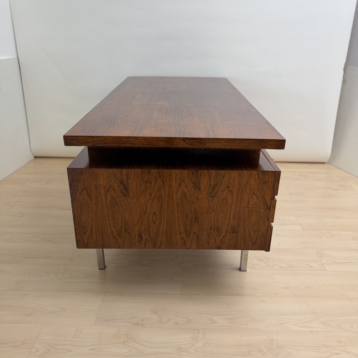 Mid-century Modern Desk, Rosewood Veneer, Germany, Circa 1960-photo-2