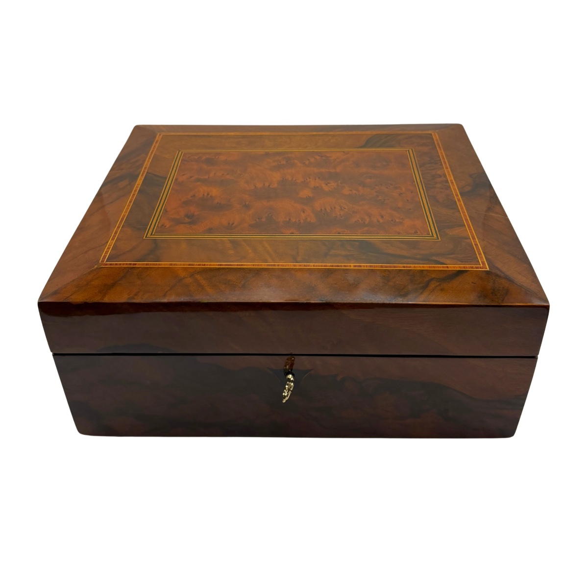 Neoclassical Dressing Table, Inlaid Walnut, Velvet Interior, Southern Germany, Circa 1900