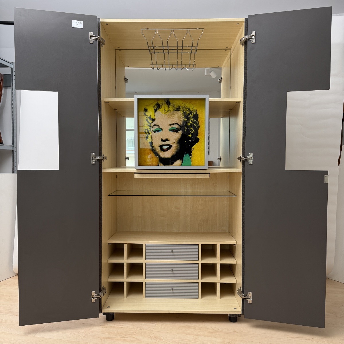 Meuble-bar design ‚Andy Warhol, Gold Marilyn Monroe - 1962 ’ de Hb Collection, Allemagne, 1997-photo-2