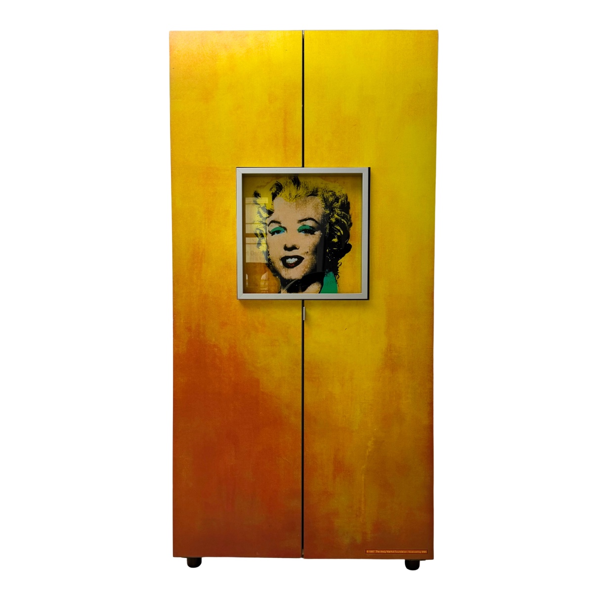 Meuble-bar design ‚Andy Warhol, Gold Marilyn Monroe - 1962 ’ de Hb Collection, Allemagne, 1997