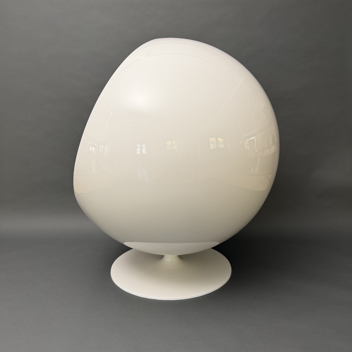 Original Ball Chair By Asko, Eero Aarnio, White And Gray, Finland, 1960s-photo-4