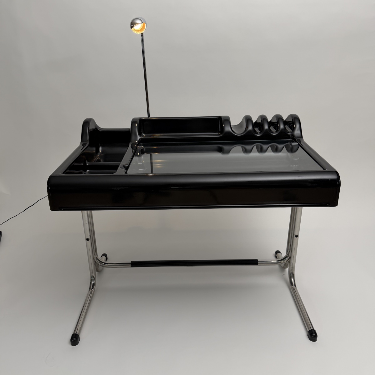 Black “orix” Desk By Vittorio Parigi & Nani Prina For Molteni, Italy, 1970s-photo-2