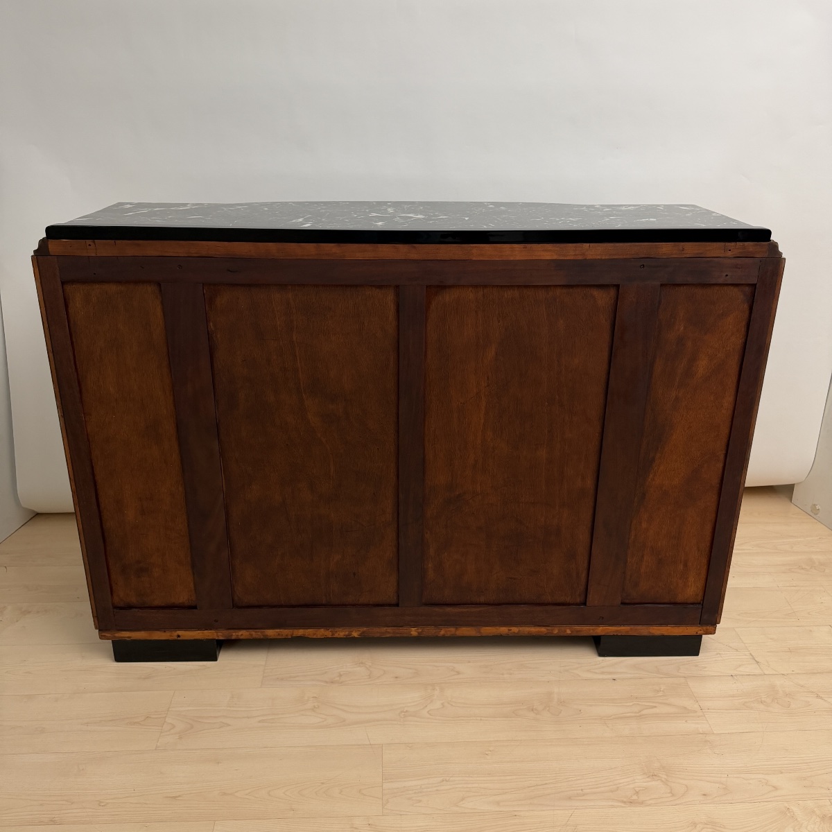 Buffet Art déco, laque noire, acajou, nickel, marbre, France, vers 1930-photo-6