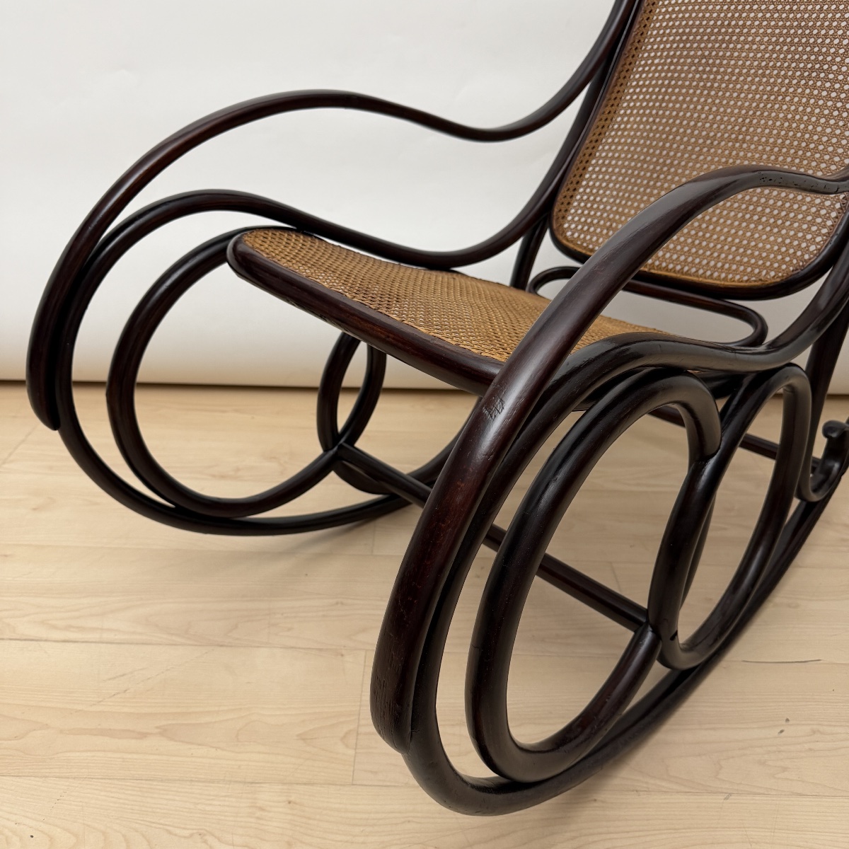 Art Nouveau Rocking Chair Made Of Bentwood, Austro-hungarian, Circa 1900-photo-6