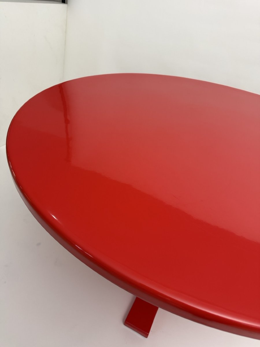 Table de salle à manger rouge, modèle 4997, Kartell, Italie, vers 1970-photo-2