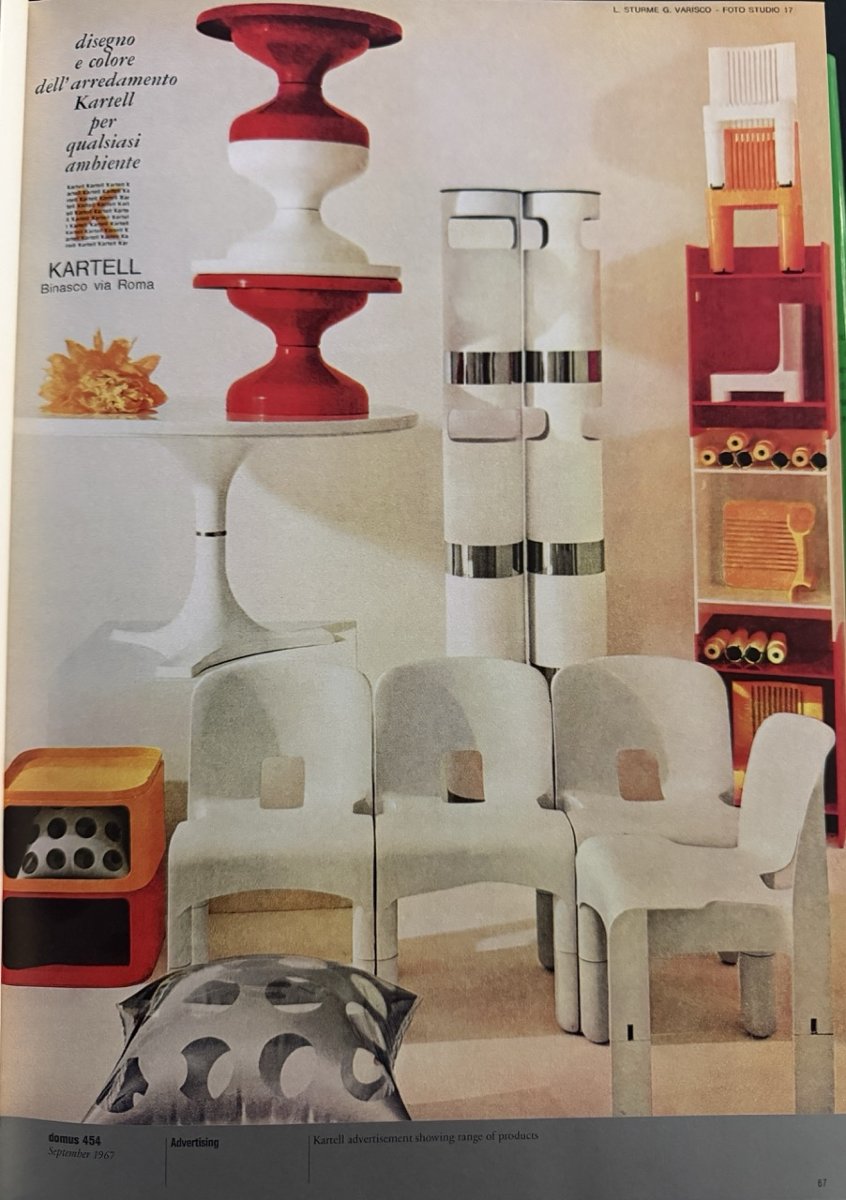 Table de salle à manger rouge, modèle 4997, Kartell, Italie, vers 1970-photo-7