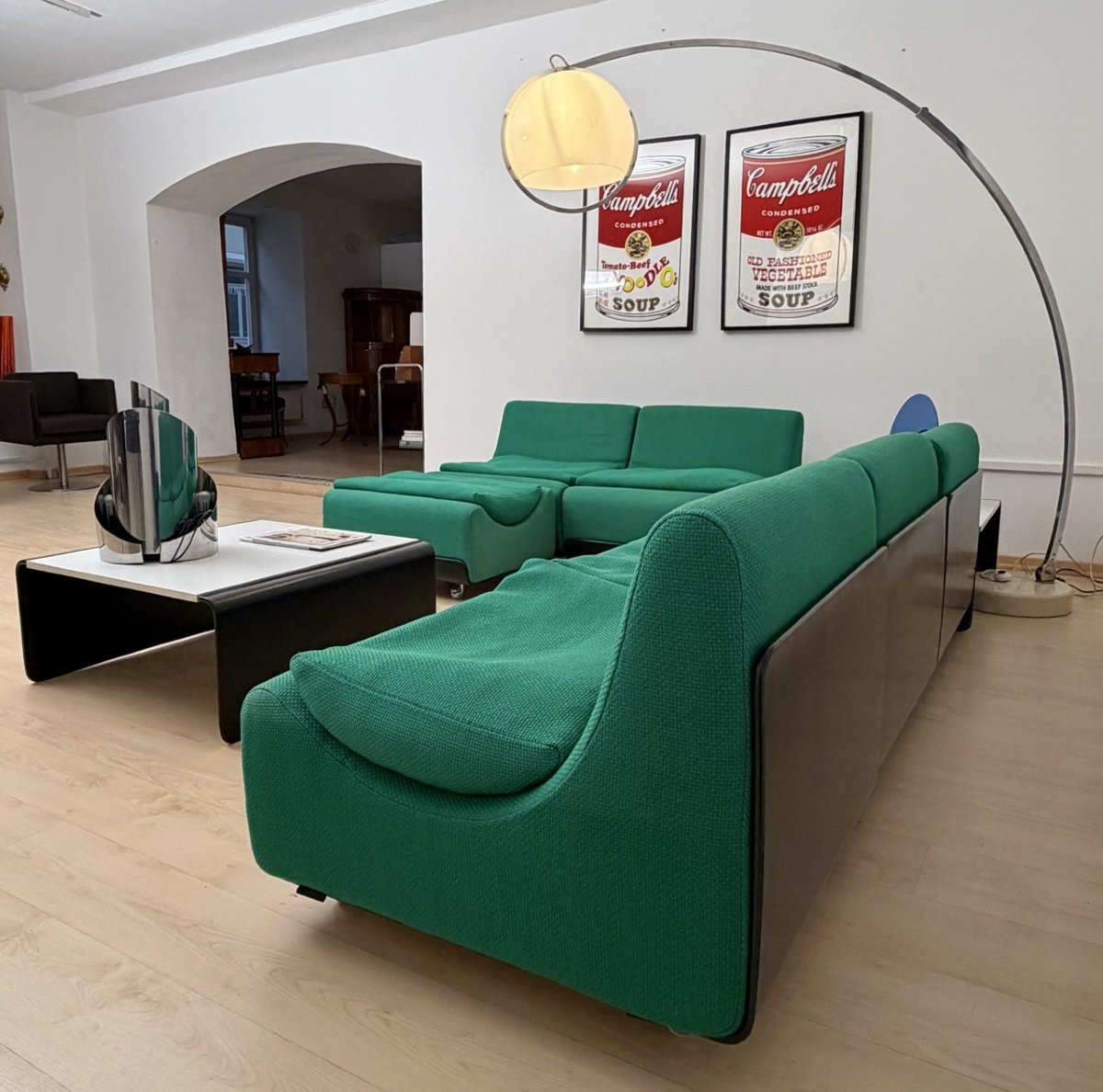 Green Modular Sofa Set "orbis", Luigi Colani For Cor, Germany, Circa 1970-photo-2