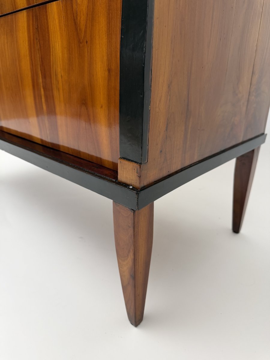 Biedermeier Chest Of Drawers, Cherry Veneer, Ebonized, South Germany, Circa 1820-photo-6