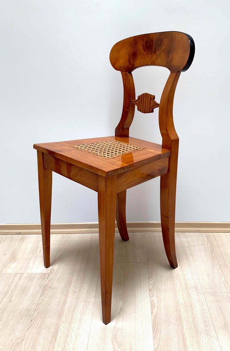 Série de six chaises de conseil Biedermeier, Autriche, vers 1830-photo-6