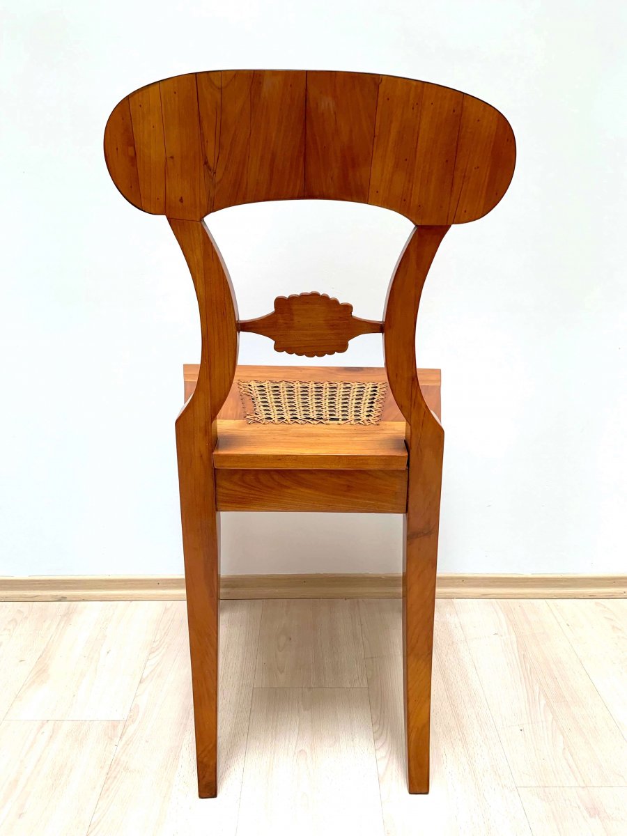 Set Of Six Biedermeier Board Chairs, Austria Circa 1830-photo-8