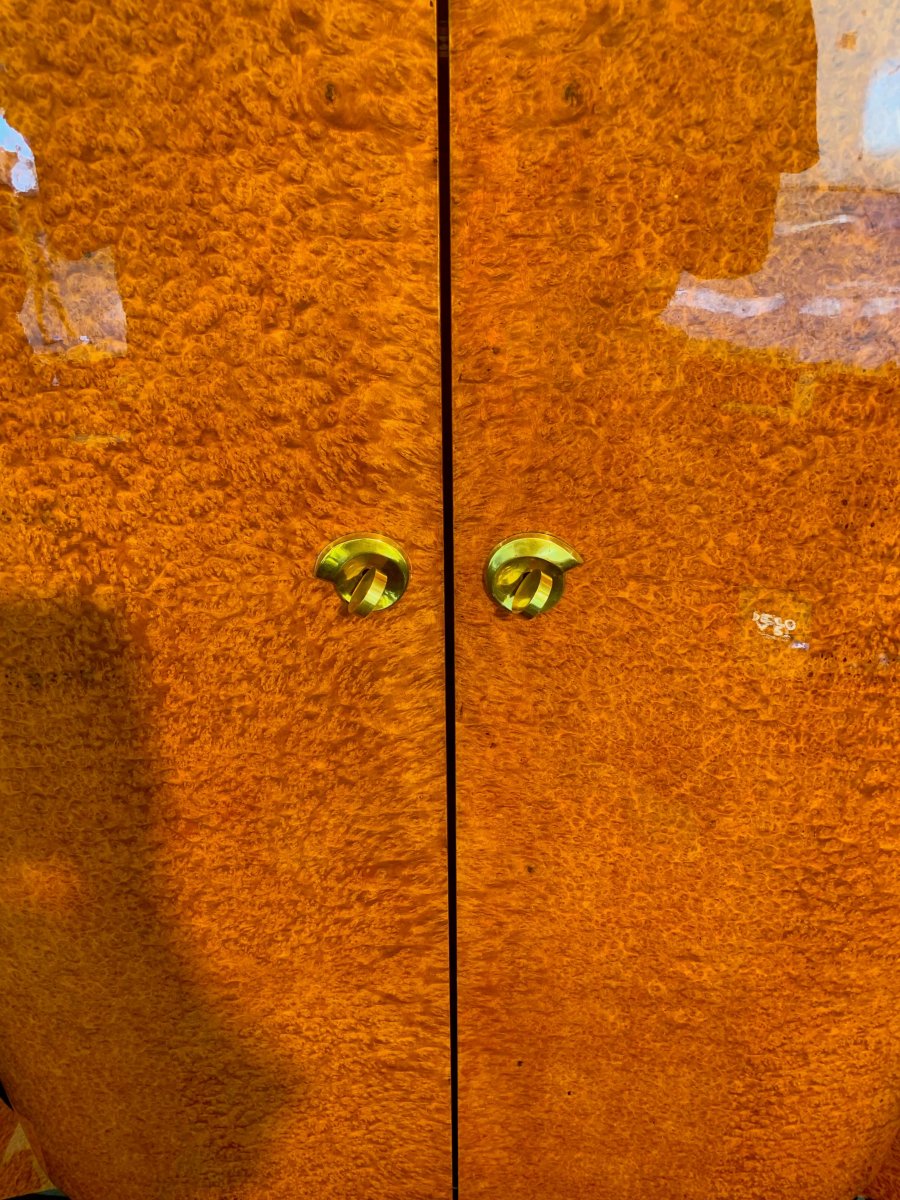 Armoire Art Déco, Placage Amboyna, France, Vers 1930-photo-8