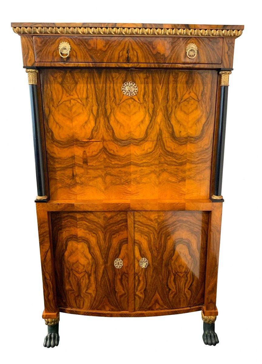 Empire Secrétaire, Walnut, Paw Legs, Danube Monarchy/vienna, Circa 1810
