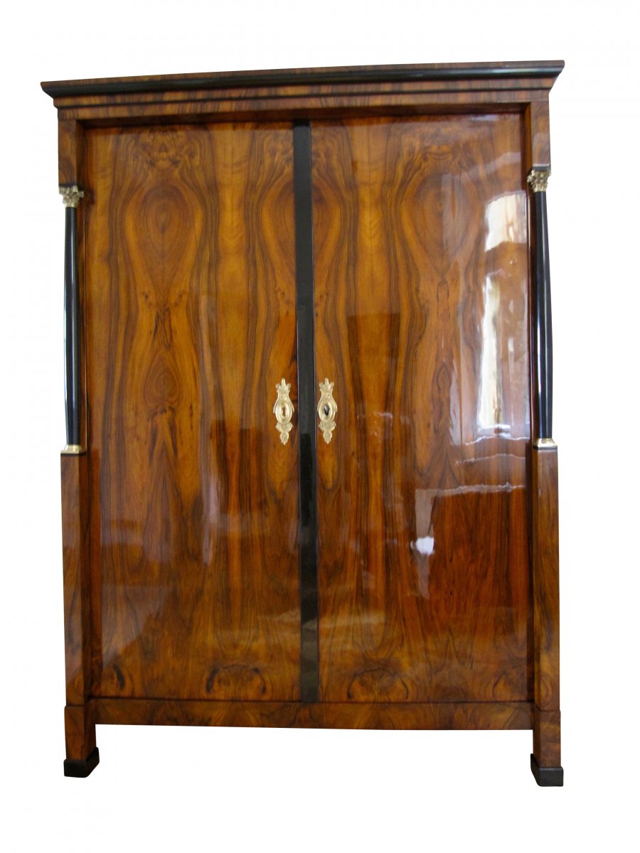 Armoire Empire, Placage De Noyer, Autriche / Vienne Vers 1815/20