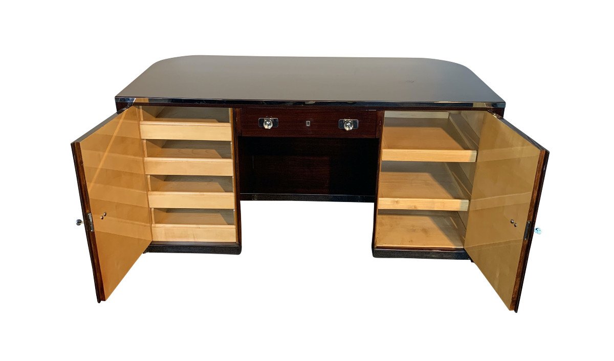 Original Bauhaus Desk By Erich Diekmann, Restored, Rosewood, Germany Circa 1925-photo-1