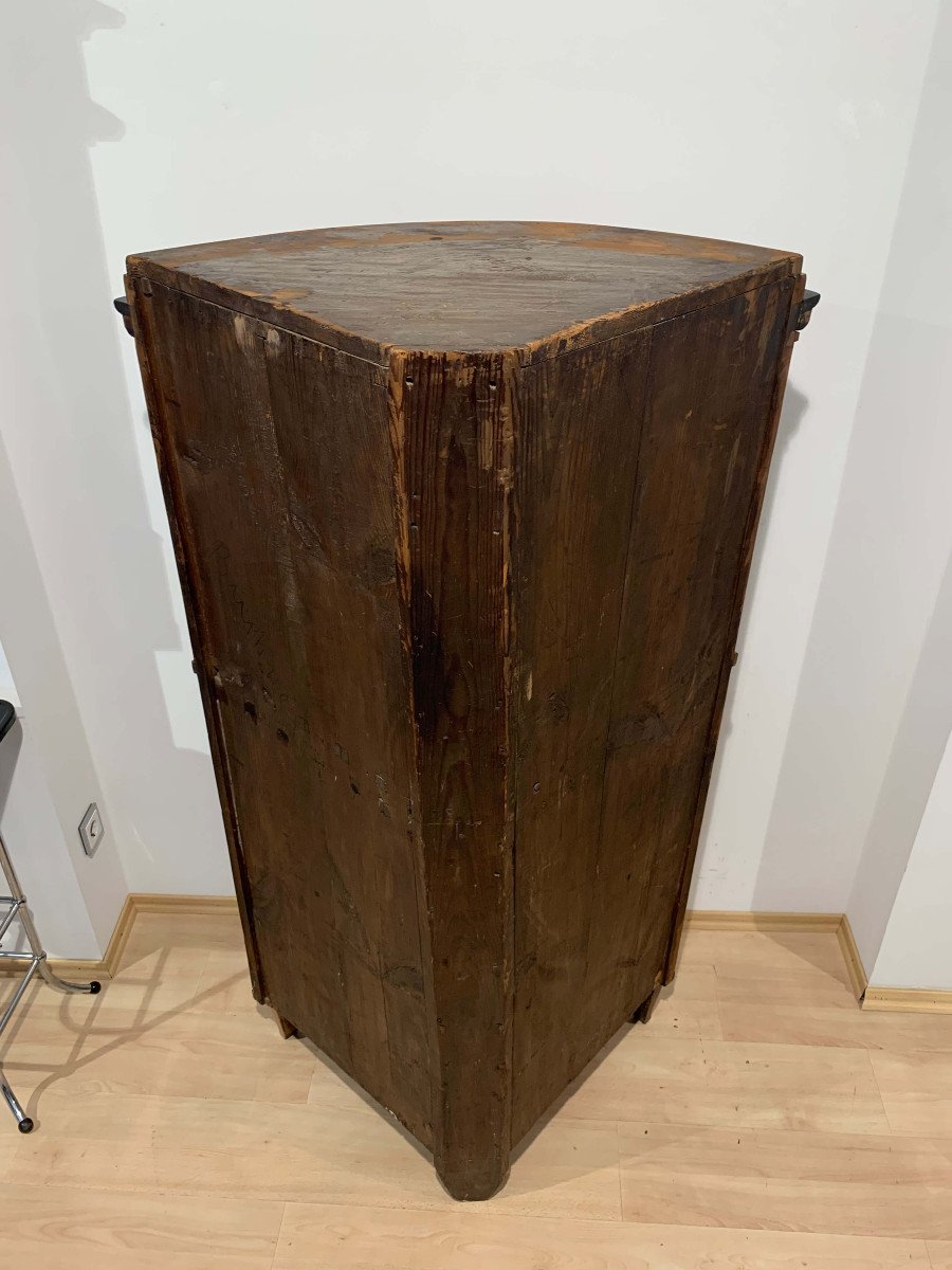 Biedermeier Corner Cabinet, Cherry Veneer, South Germany Circa 1820-photo-8