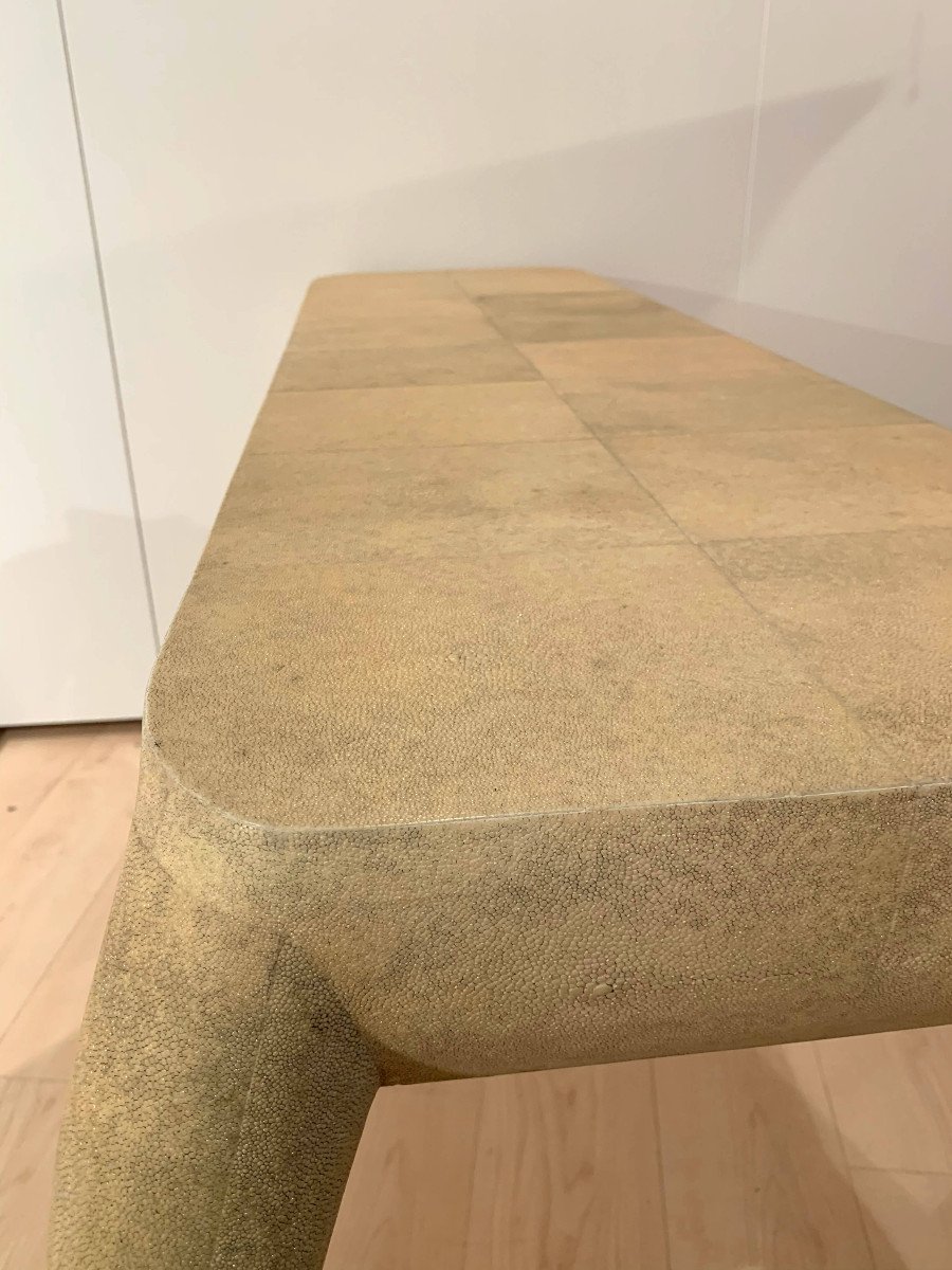 Table Console Moderne En Galuchat Par R&Y Augousti, Paris, France-photo-4