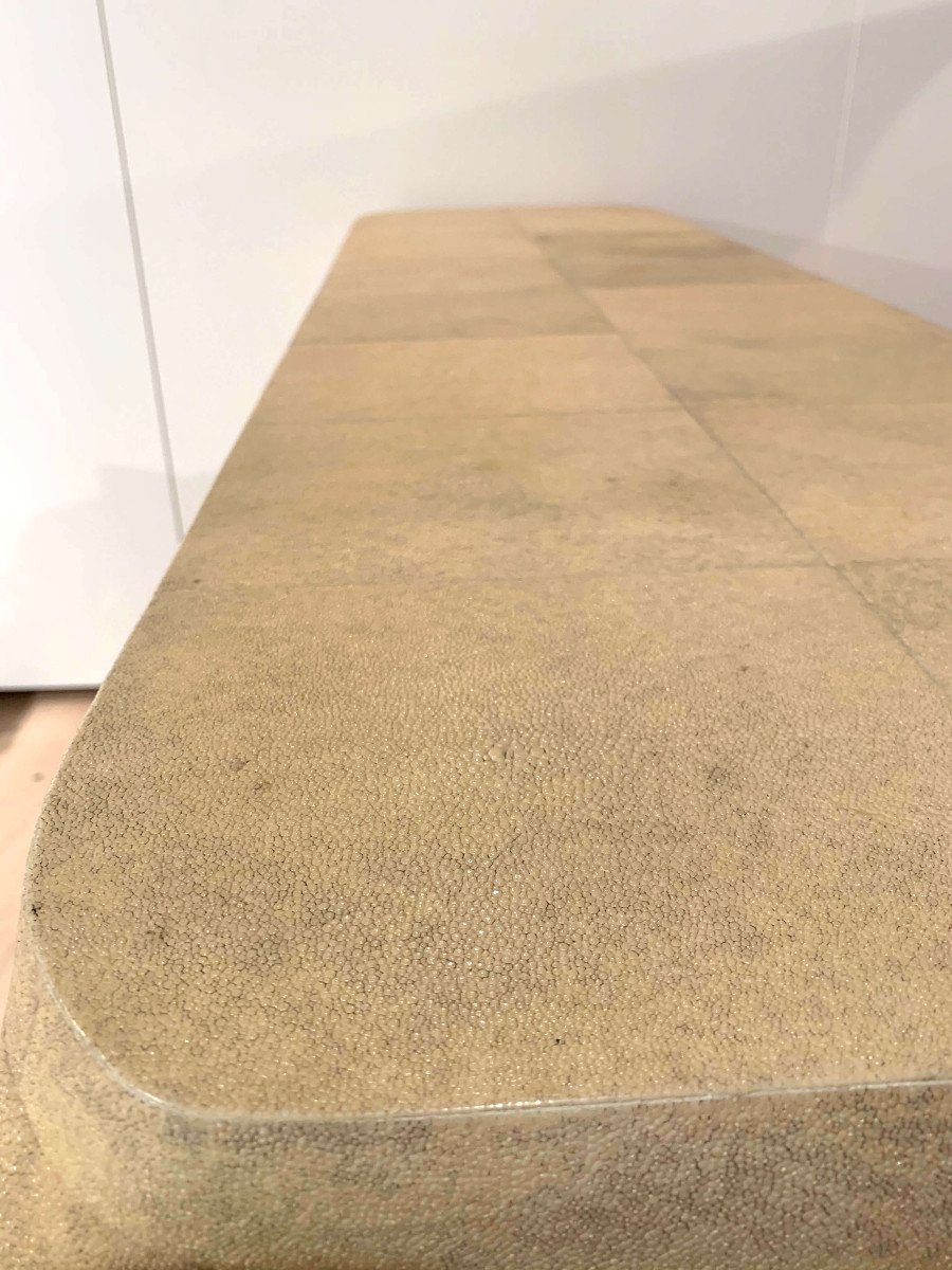 Table Console Moderne En Galuchat Par R&Y Augousti, Paris, France-photo-1