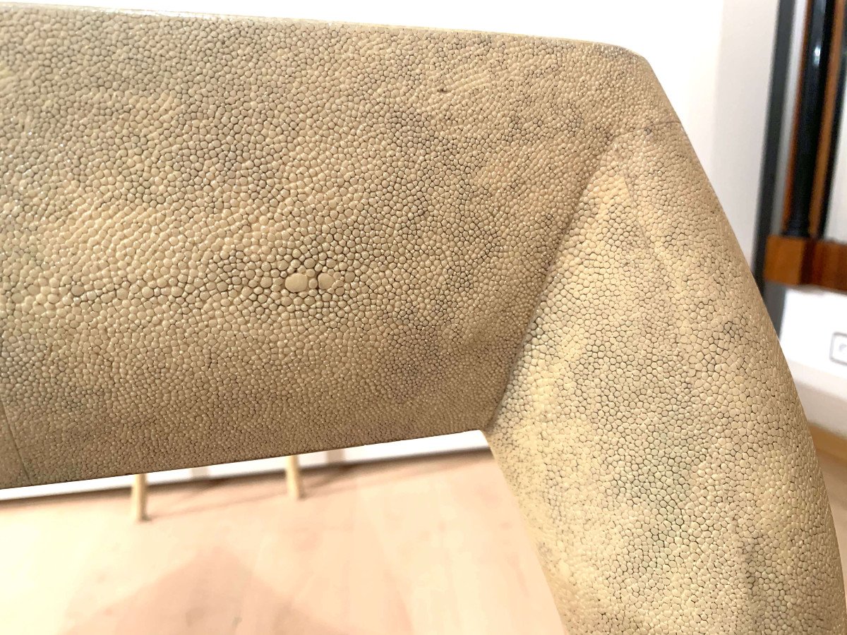 Table Console Moderne En Galuchat Par R&Y Augousti, Paris, France-photo-2