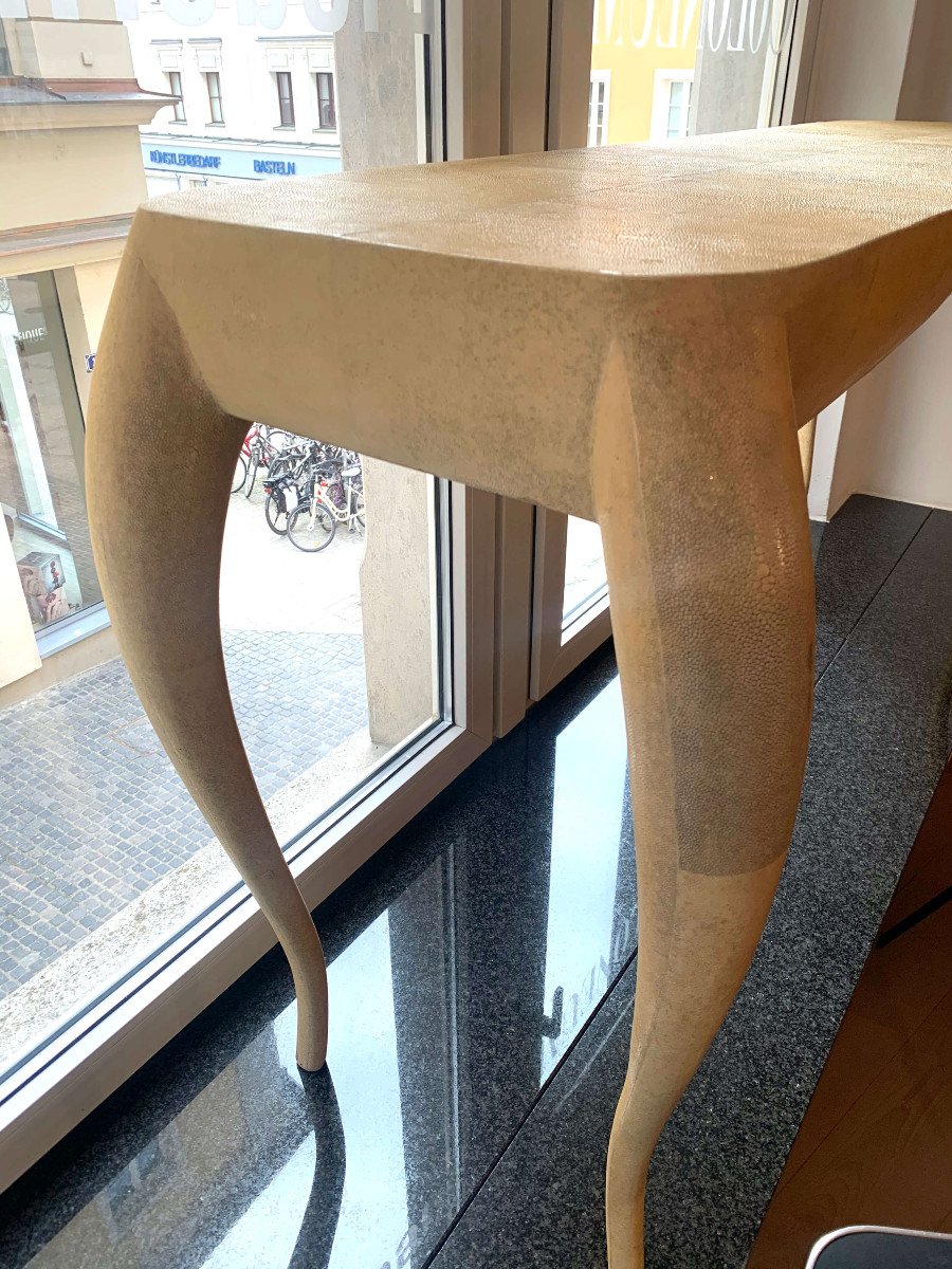 Table Console Moderne En Galuchat Par R&Y Augousti, Paris, France-photo-6