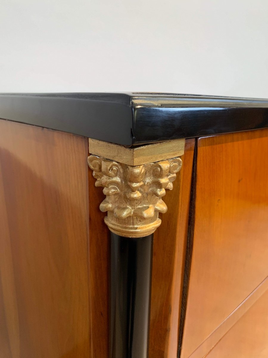 Small Commode, Cherry Veneer, South Germany Around 1820-photo-1