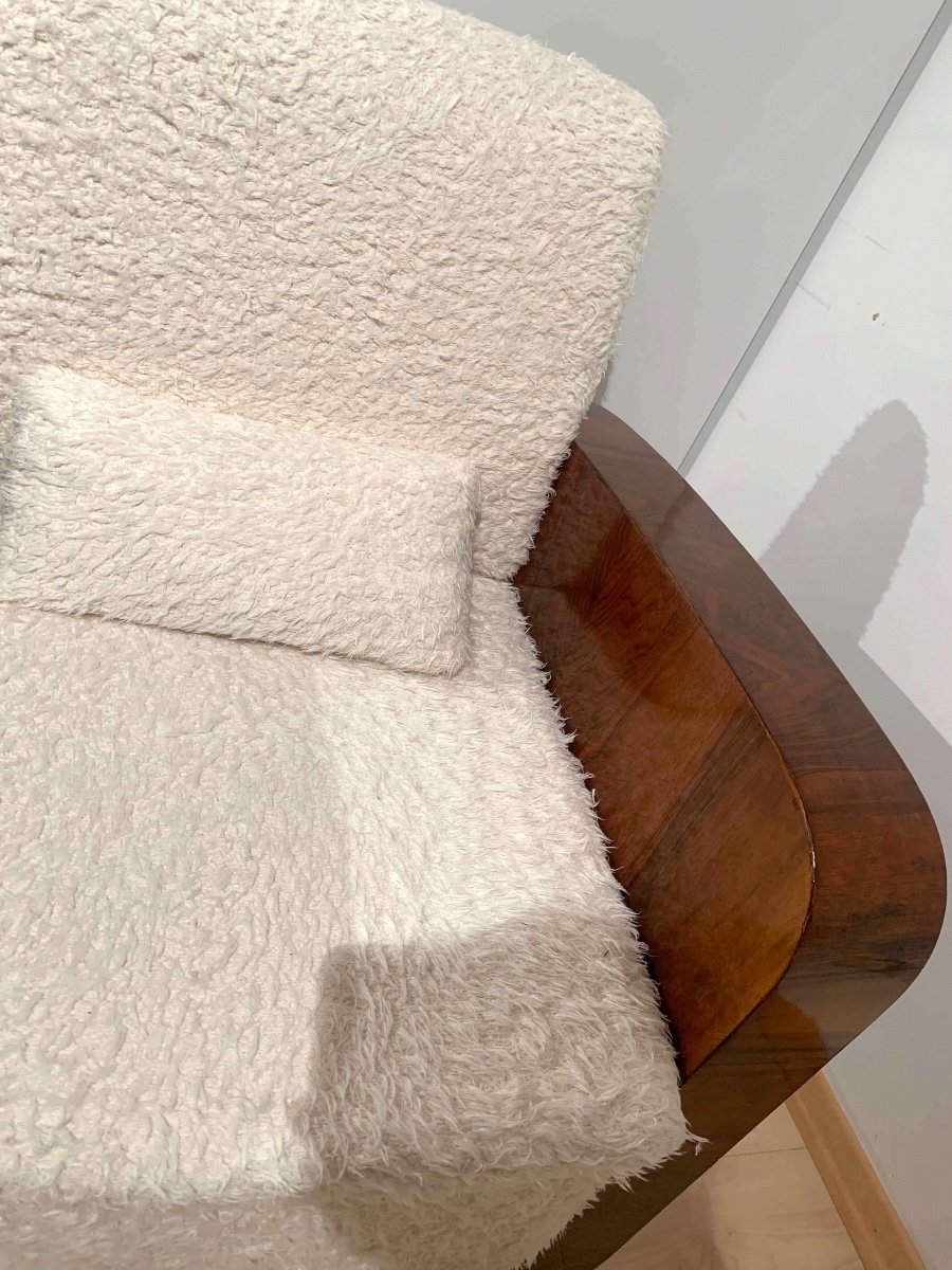 Fauteuil Club Art Déco, Placage De Noyer, France Vers 1930-photo-2