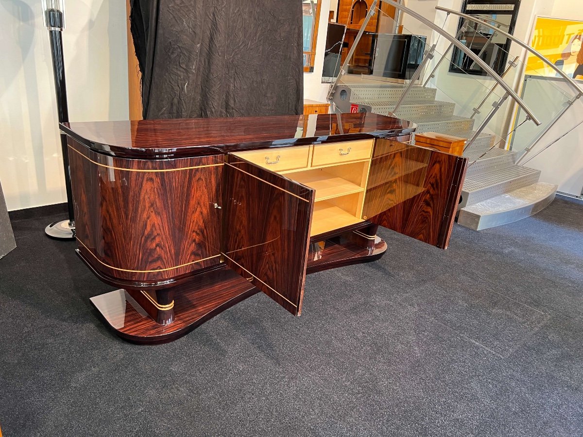 Grand Buffet Art Déco, Placage De Palisander, Belgique Vers 1930-photo-3