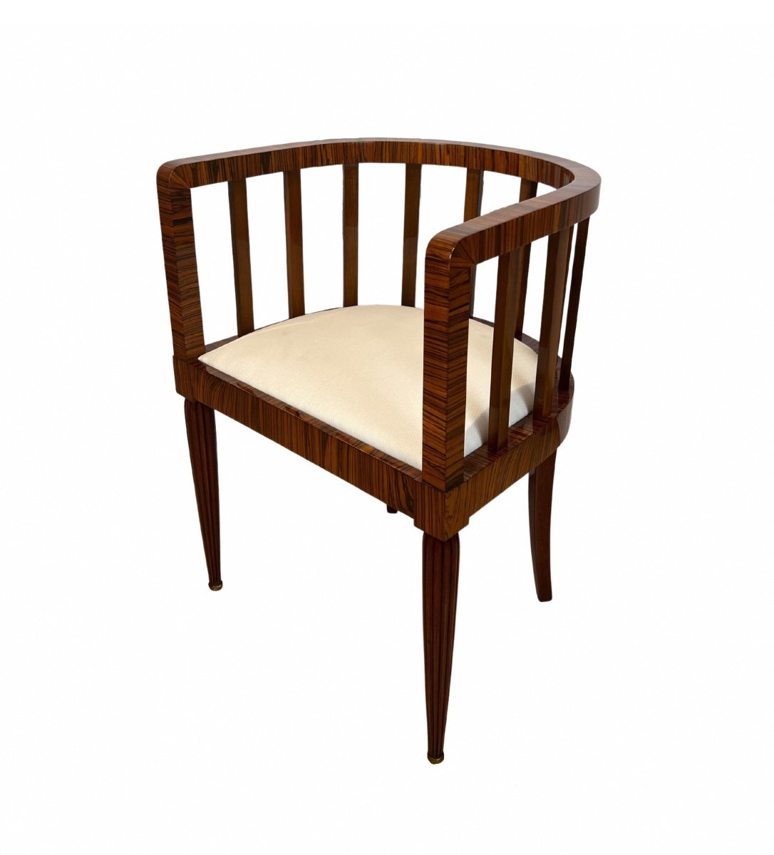 Art Deco Armchair, Macassar And Mahogany, France Circa 1930-photo-2