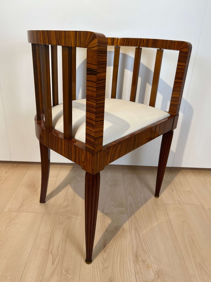 Art Deco Armchair, Macassar And Mahogany, France Circa 1930-photo-2