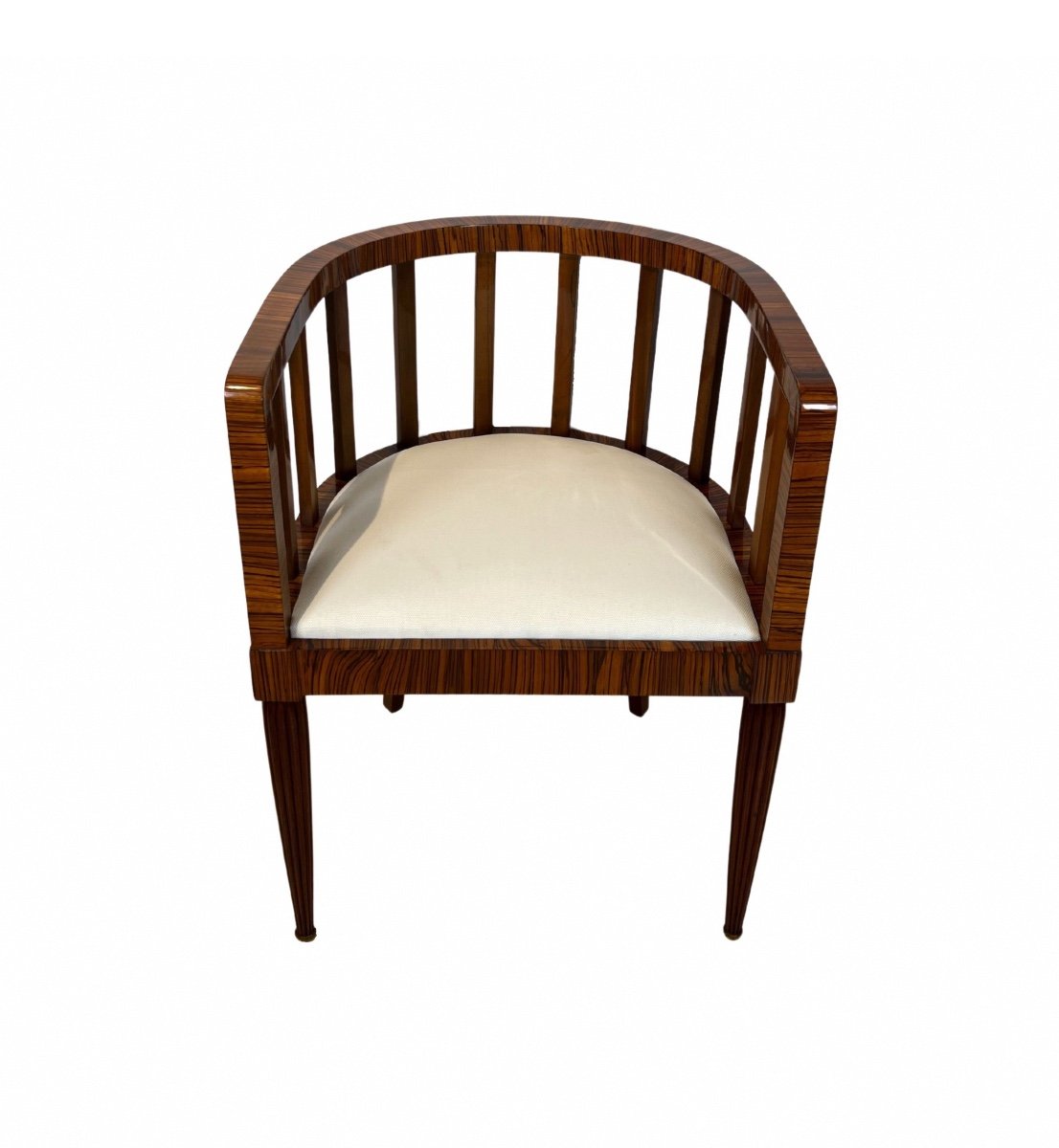 Art Deco Armchair, Macassar And Mahogany, France Circa 1930