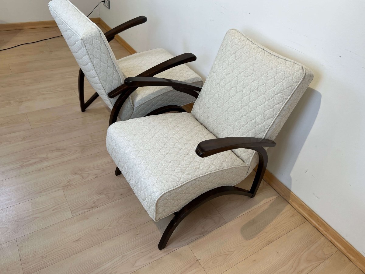 Fauteuils De Salon Art Déco Par J. Halabala, République Tchèque Vers 1930-photo-8