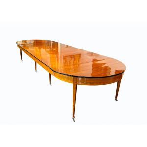 Large Biedermeier Extendable Table, Cherry Wood, Southwest Germany Circa 1820