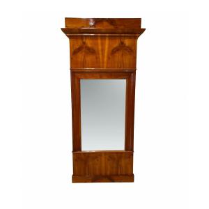 Biedermeier Wall Mirror, Cherry Veneer, South Germany Circa 1830