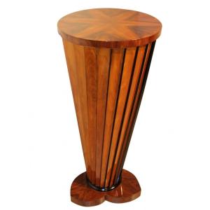 Art Deco Column, Conical And Fan-shaped, Walnut, Beech, Italy Circa 1930