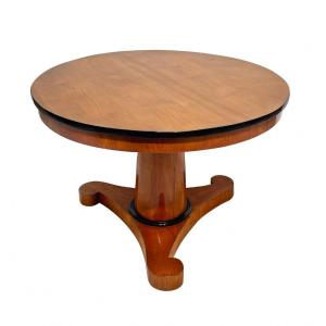 Biedermeier Center Table With Tilt Top, Cherry Veneer, South Germany Circa 1820