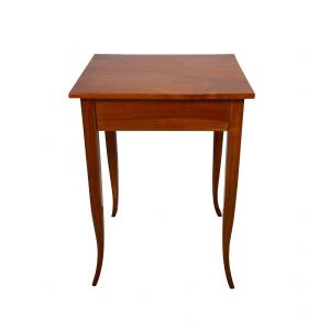 Biedermeier Side Table With Drawer, Cherry Wood, South Germany Circa 1825