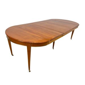 Biedermeier Extending Table, Cherry, Brass, Southwest Germany Circa 1820