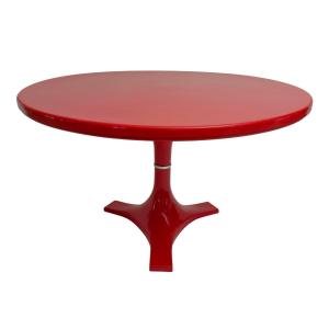 Table de salle à manger rouge, modèle 4997, Kartell, Italie, vers 1970
