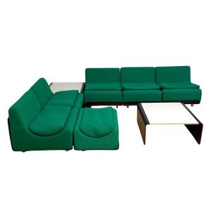 Ensemble de canapés modulaires verts 'Orbis', Luigi Colani pour COR, Allemagne, vers 1970