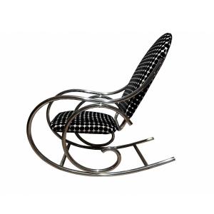 Chaise à Bascule Bauhaus, Acier Tubulaire Chromé, Allemagne Vers 1930