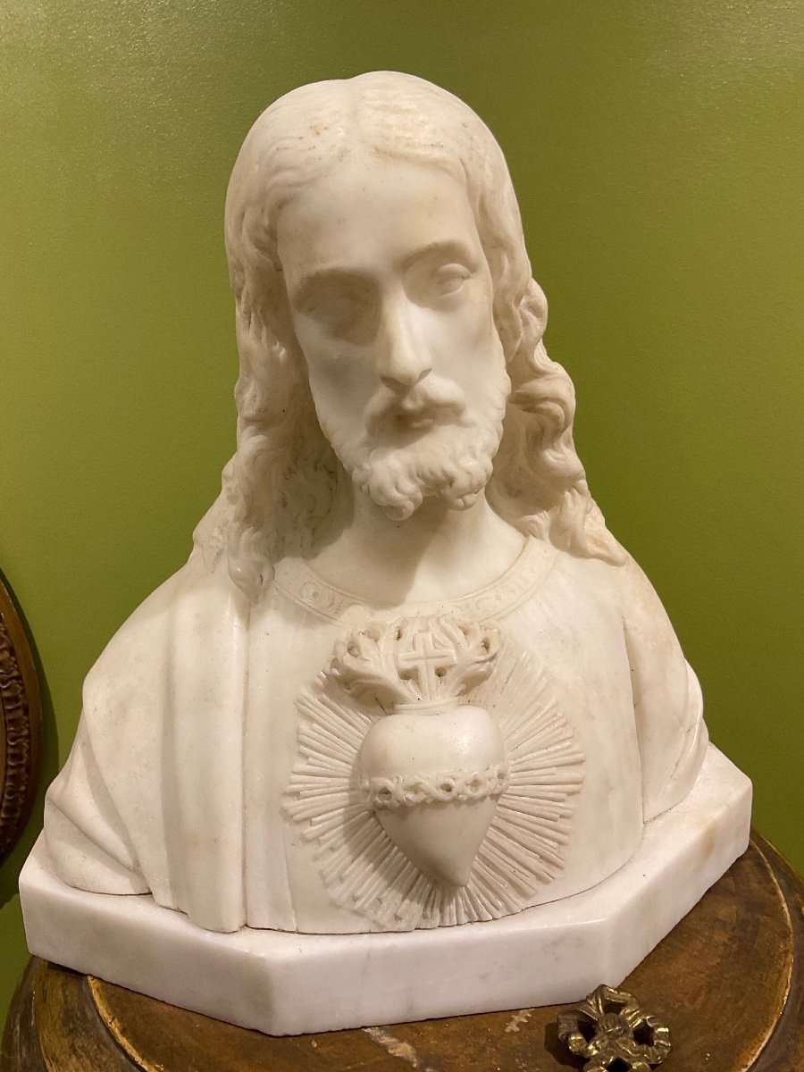 Bust Of Christ With The Sacred Heart 