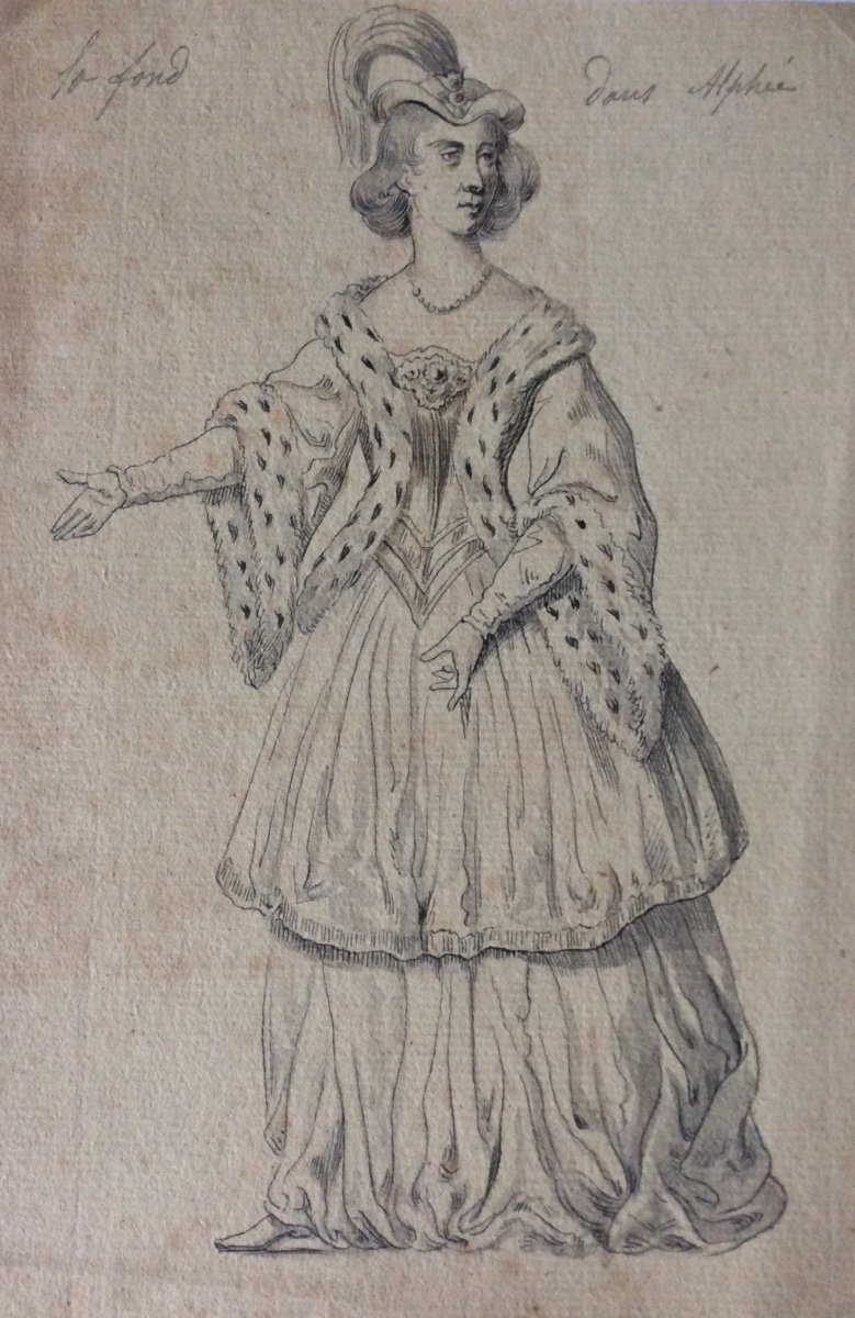 5 Costume Project Drawings For An 18th Century Opera -photo-2