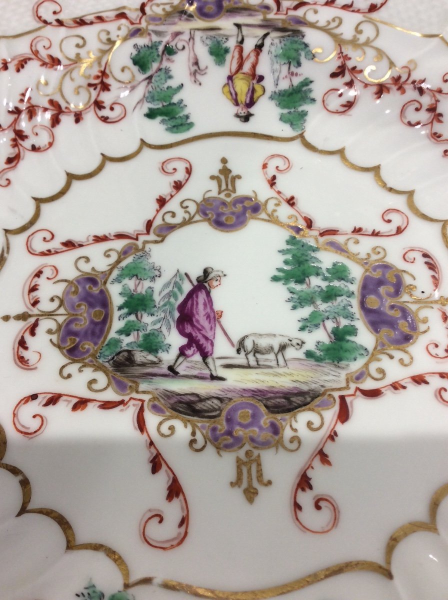 Six Assiettes En Porcelaine Manufacture Samson XIX ème Siècle -photo-2