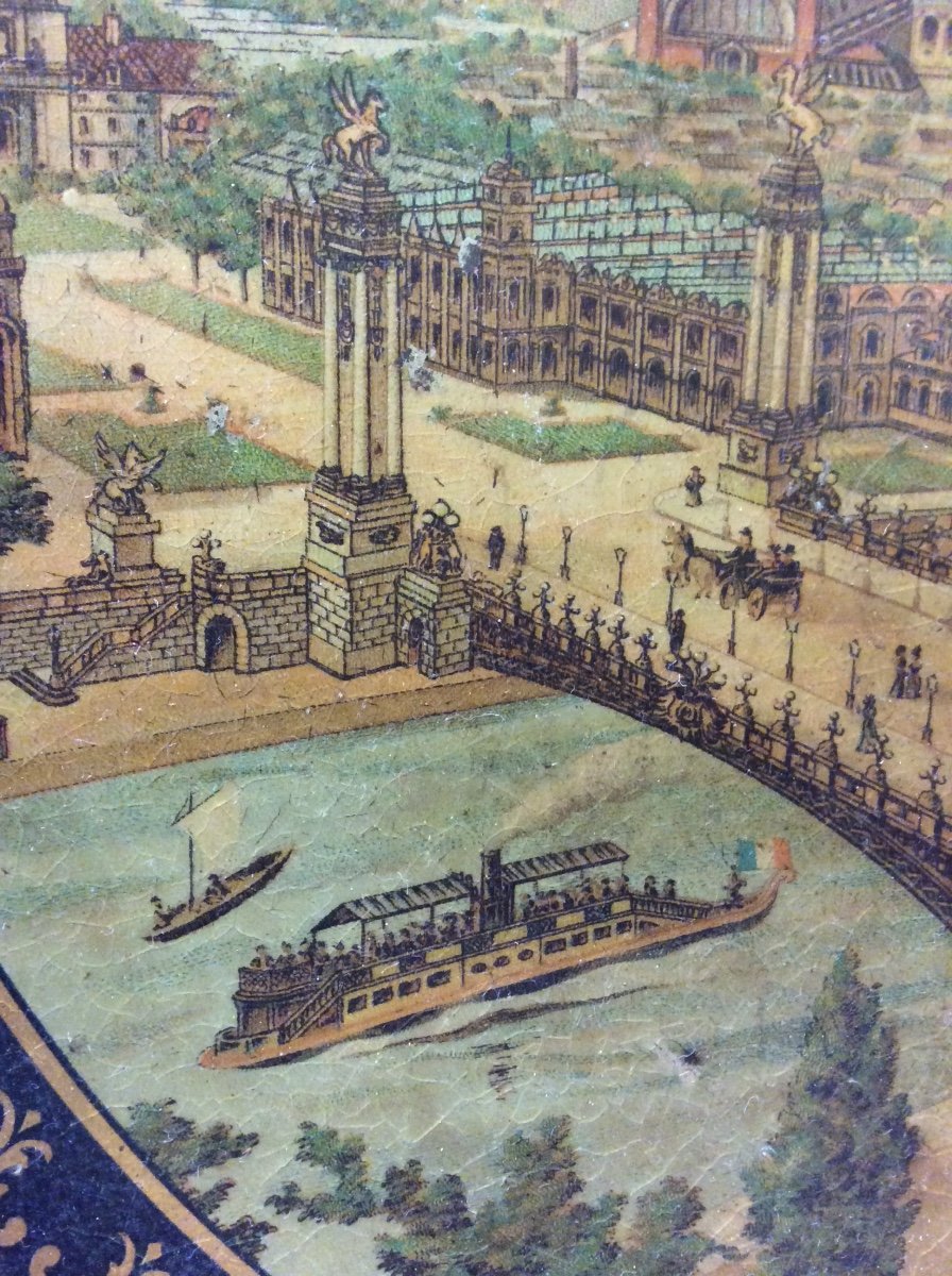 Enameled Sheet Plate Paris Universal Exhibition 1900-photo-3