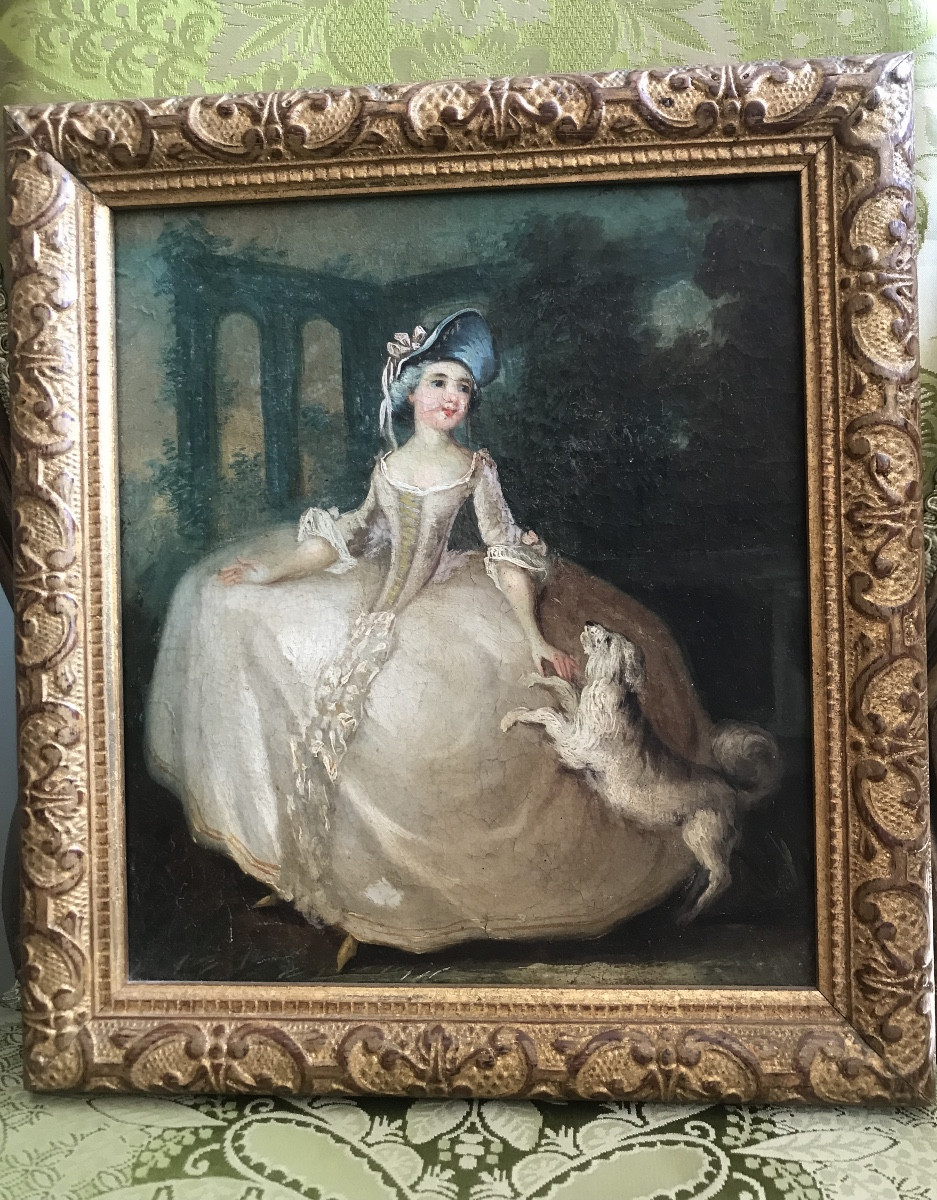 Portrait d’une élégante dans le goût de Jean Frédéric Schall vers 1780