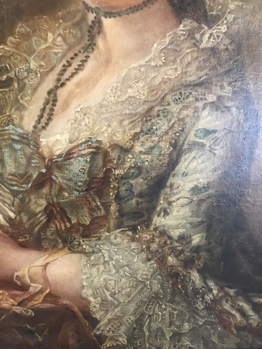 Portrait Of A Lady Of Quality School Of Louis Michel Van Loo Circa 1770 1780-photo-1