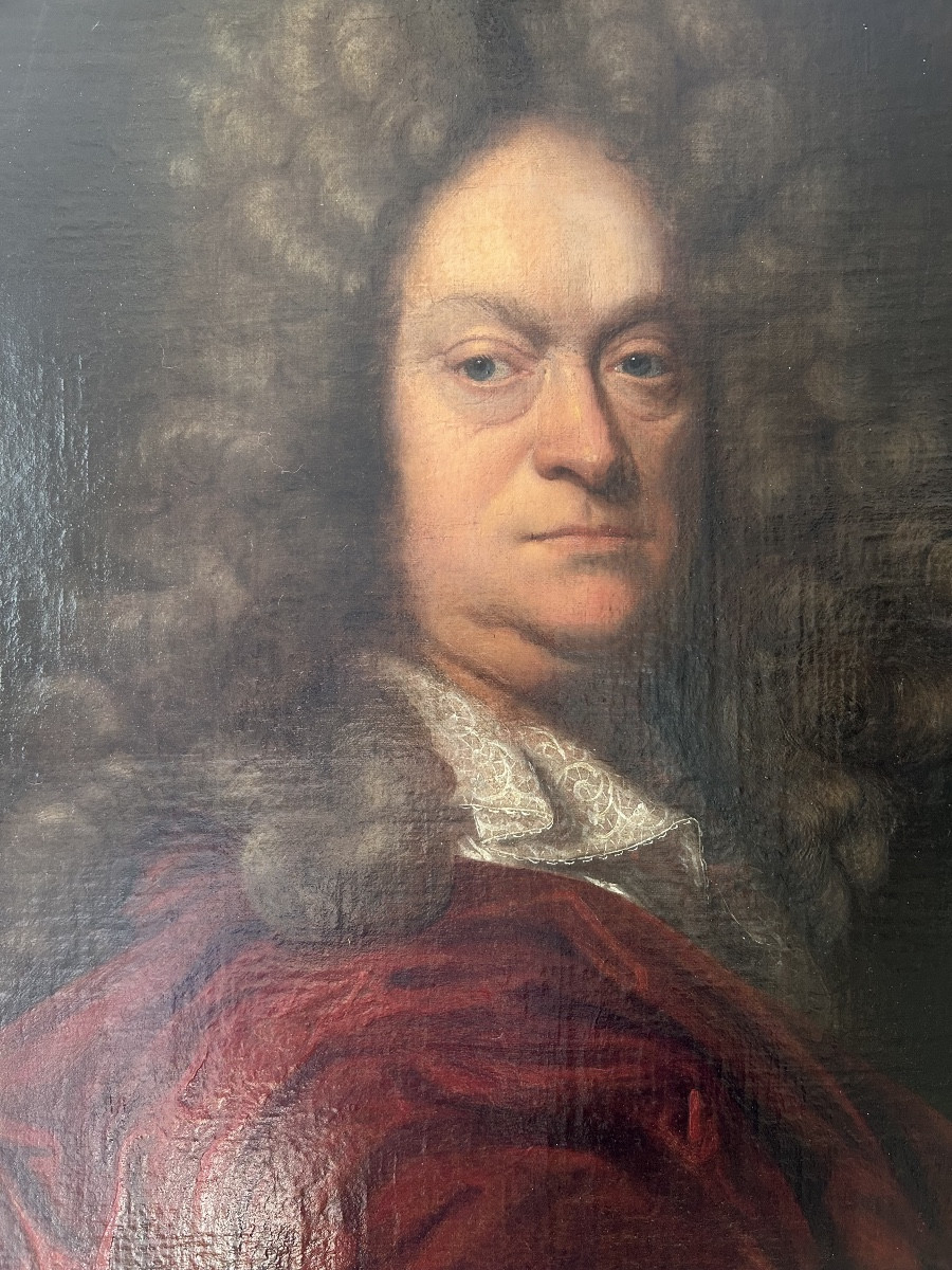 Portrait Of A Gentleman Of Quality, French School, In The Style Of Hyacinthe Rigaud, Circa 1700-1710-photo-2