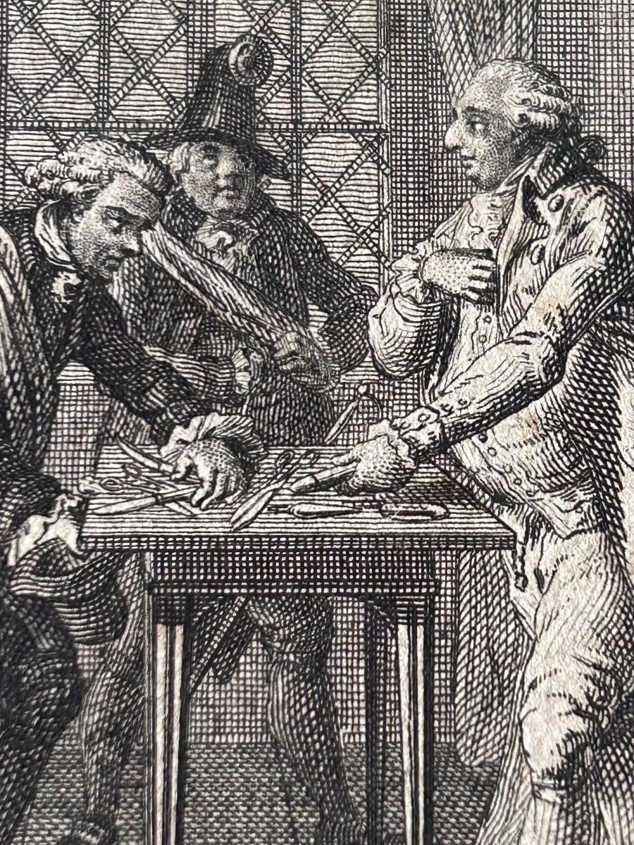 Suite de 4 gravures arrestation , jugement et exécution de Louis XVI 1792 1793 Allemagne-photo-4