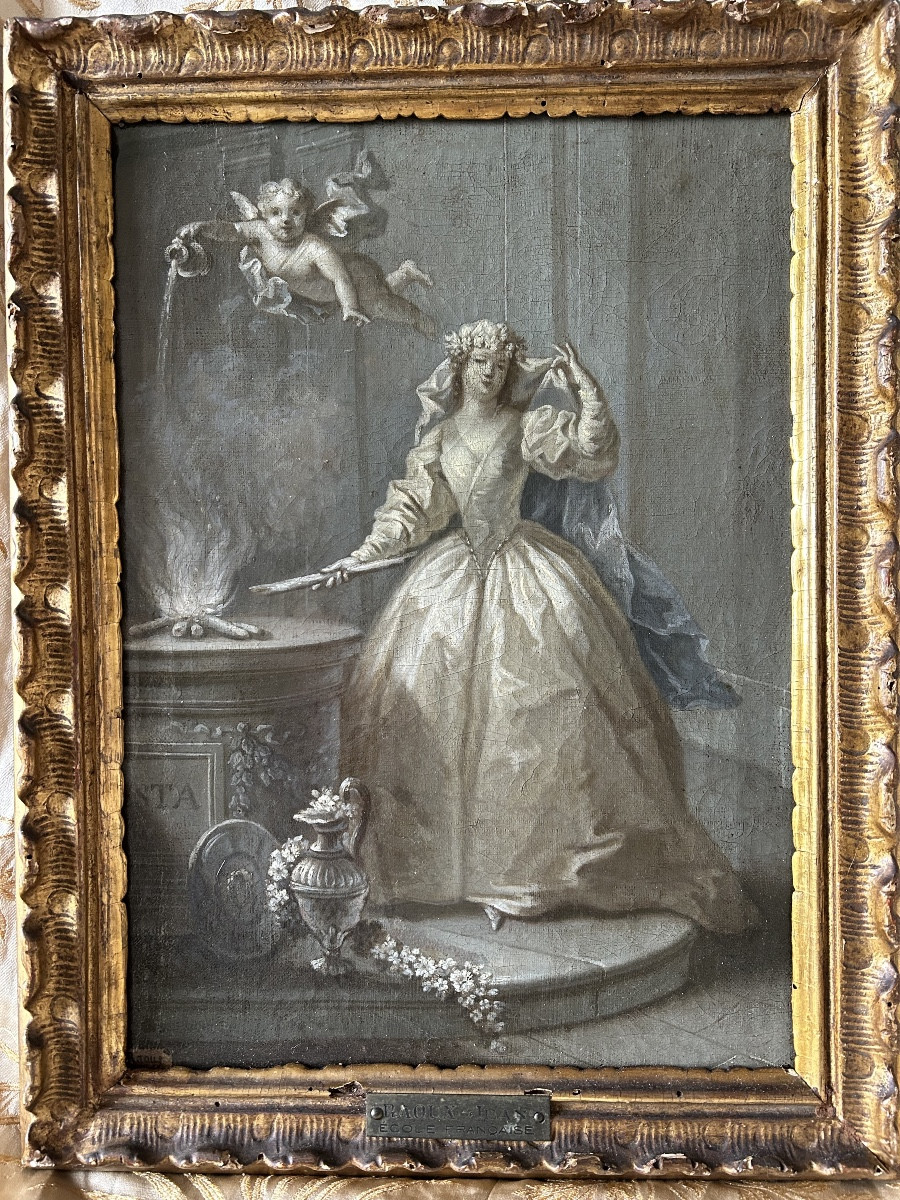Modelo For The Portrait Of Madame Boucher As A Vestal Virgin By Jean Raoux Around 1733-photo-2