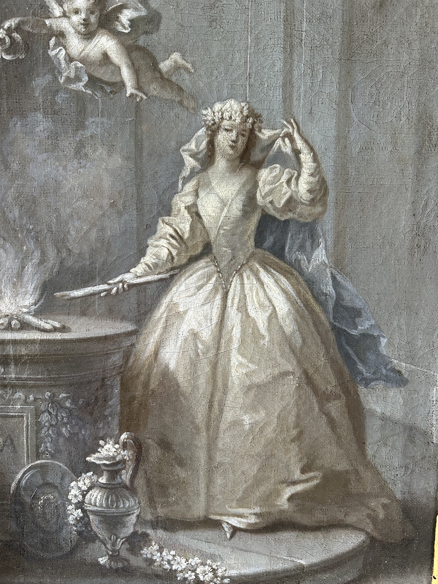 Modelo For The Portrait Of Madame Boucher As A Vestal Virgin By Jean Raoux Around 1733-photo-3