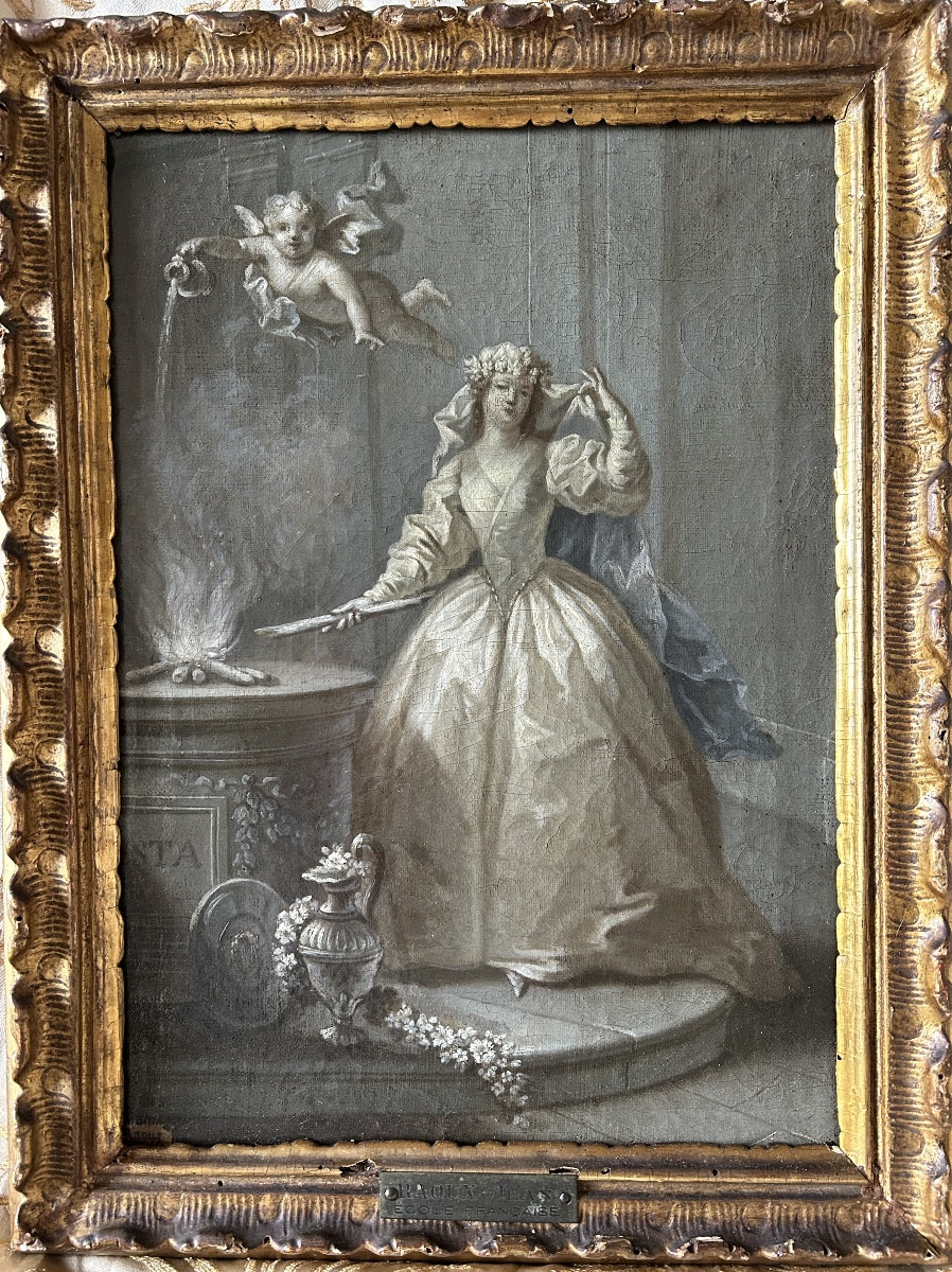 Modelo For The Portrait Of Madame Boucher As A Vestal Virgin By Jean Raoux Around 1733